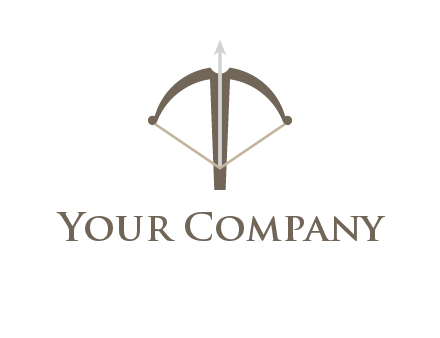 letter T incorporated with bow and arrow logo