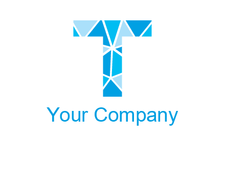 polygonal letter T logo