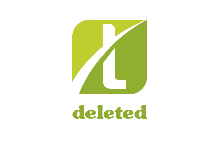 letter L inside abstract leaf logo