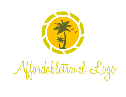 palm trees in sun shutter photography logo