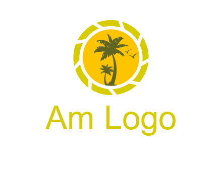 palm trees in sun shutter photography logo