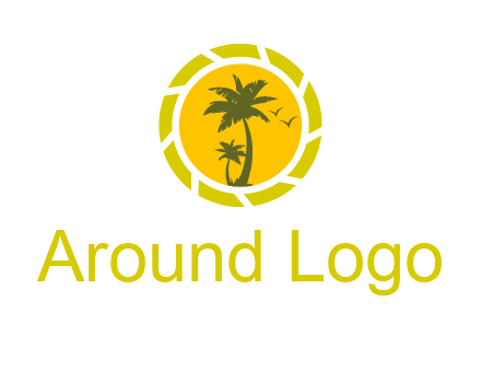 palm trees in sun shutter photography logo