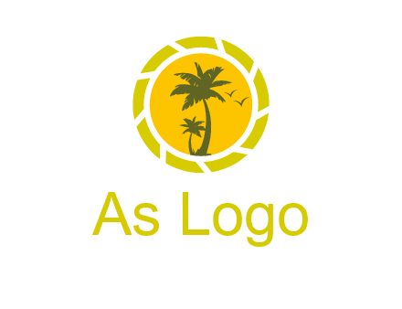 palm trees in sun shutter photography logo