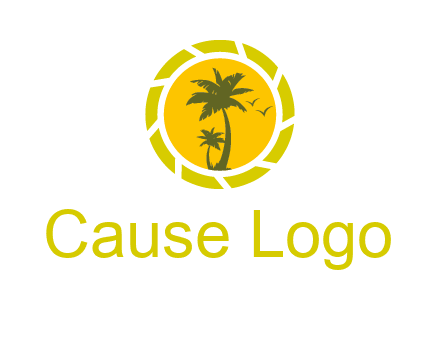 palm trees in sun shutter photography logo