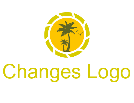 palm trees in sun shutter photography logo