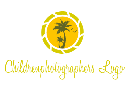 palm trees in sun shutter photography logo