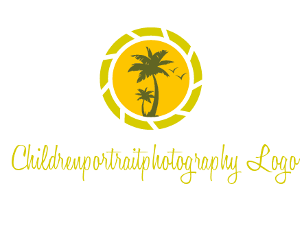 palm trees in sun shutter photography logo