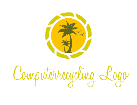 palm trees in sun shutter photography logo