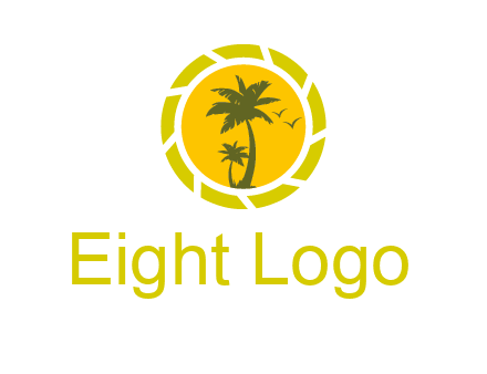 palm trees in sun shutter photography logo