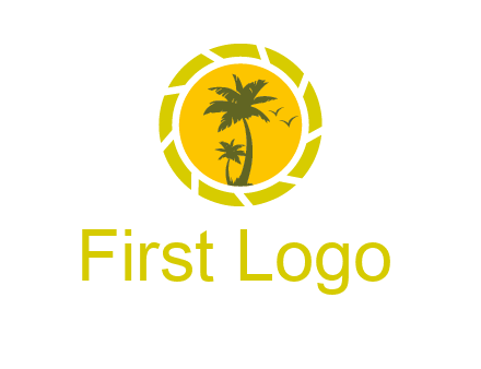 palm trees in sun shutter photography logo