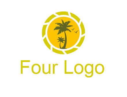 palm trees in sun shutter photography logo