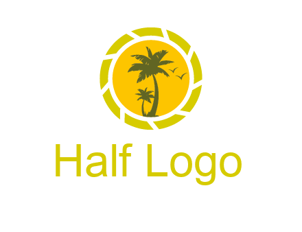 palm trees in sun shutter photography logo
