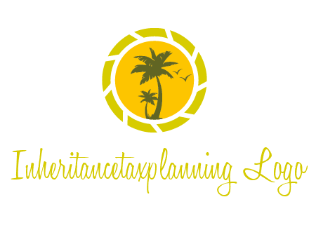 palm trees in sun shutter photography logo