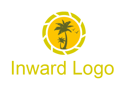 palm trees in sun shutter photography logo