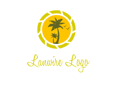 palm trees in sun shutter photography logo