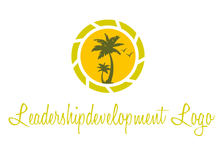 palm trees in sun shutter photography logo