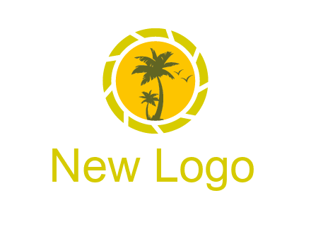 palm trees in sun shutter photography logo