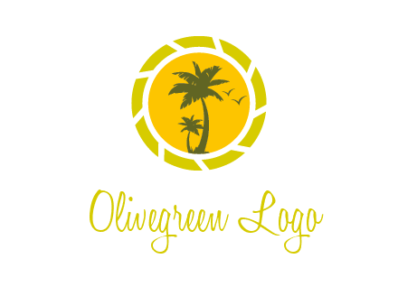 palm trees in sun shutter photography logo