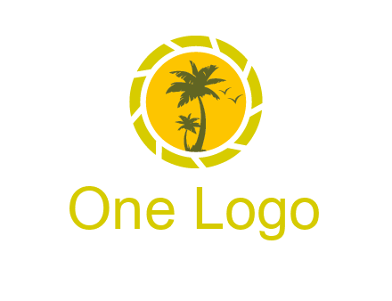 palm trees in sun shutter photography logo