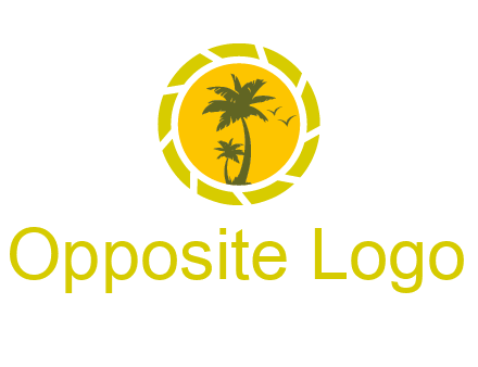 palm trees in sun shutter photography logo