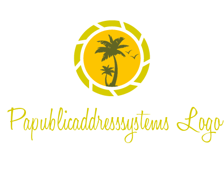 palm trees in sun shutter photography logo
