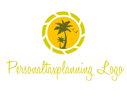 palm trees in sun shutter photography logo