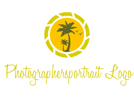 palm trees in sun shutter photography logo