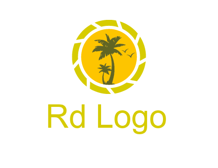 palm trees in sun shutter photography logo