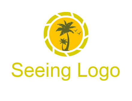 palm trees in sun shutter photography logo