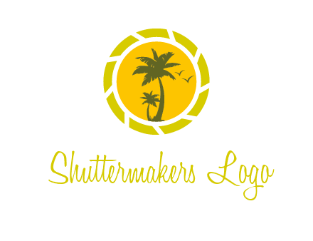 palm trees in sun shutter photography logo