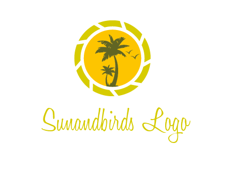 palm trees in sun shutter photography logo