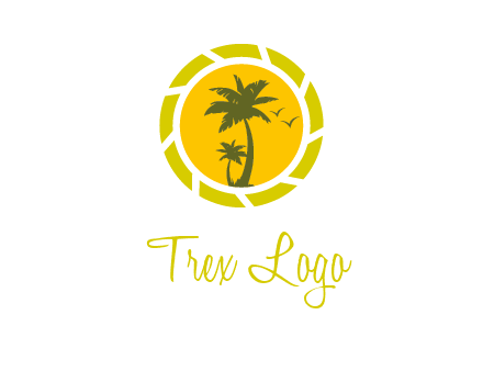 palm trees in sun shutter photography logo