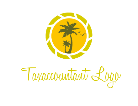 palm trees in sun shutter photography logo