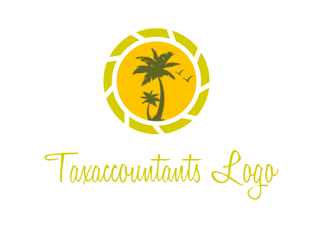 palm trees in sun shutter photography logo
