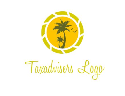 palm trees in sun shutter photography logo