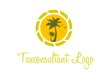 palm trees in sun shutter photography logo