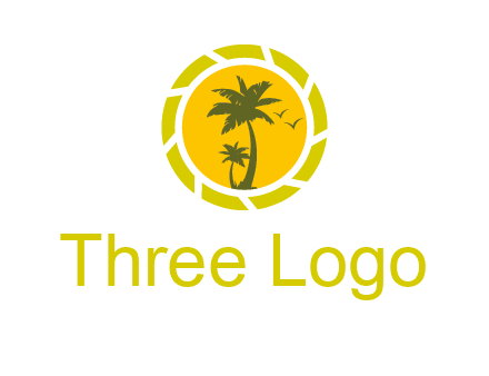 palm trees in sun shutter photography logo