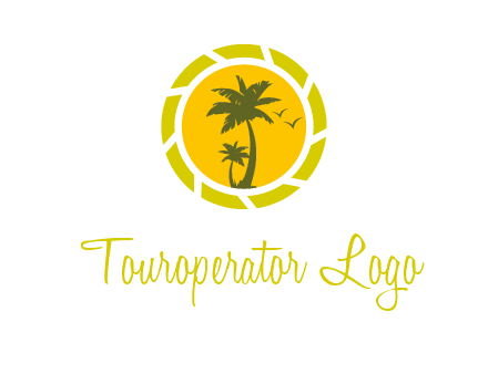 palm trees in sun shutter photography logo