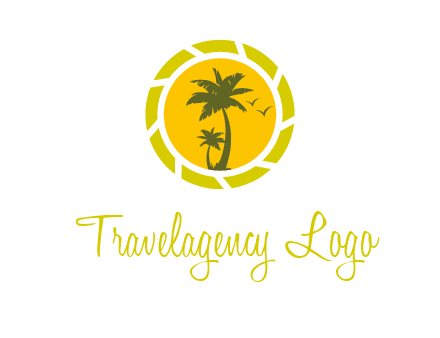 palm trees in sun shutter photography logo