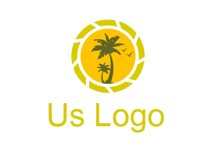 palm trees in sun shutter photography logo