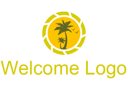 palm trees in sun shutter photography logo