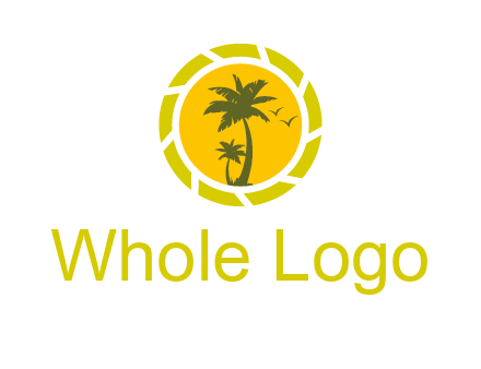palm trees in sun shutter photography logo