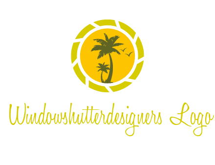 palm trees in sun shutter photography logo