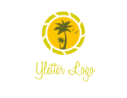 palm trees in sun shutter photography logo