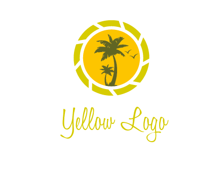 palm trees in sun shutter photography logo