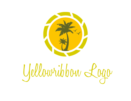 palm trees in sun shutter photography logo