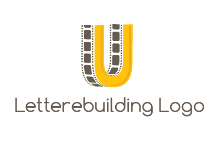 letter U incorporated with film reel logo