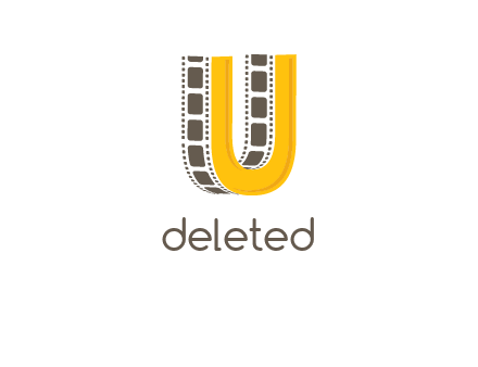 letter U incorporated with film reel logo