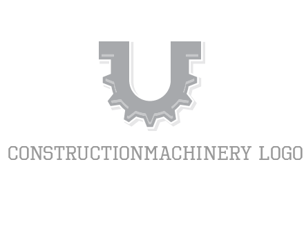 letter U made of gear logo