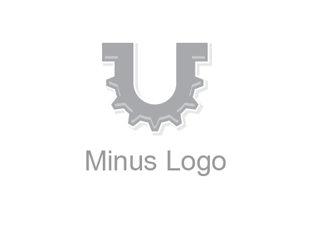 letter U made of gear logo